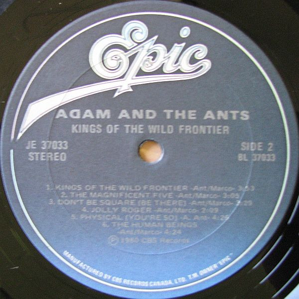 Adam And The Ants - Kings Of The Wild Frontier | Epic (JE 37033) - 4 Adam And The Ants - Kings Of The Wild Frontier | Epic (JE 37033) - 4