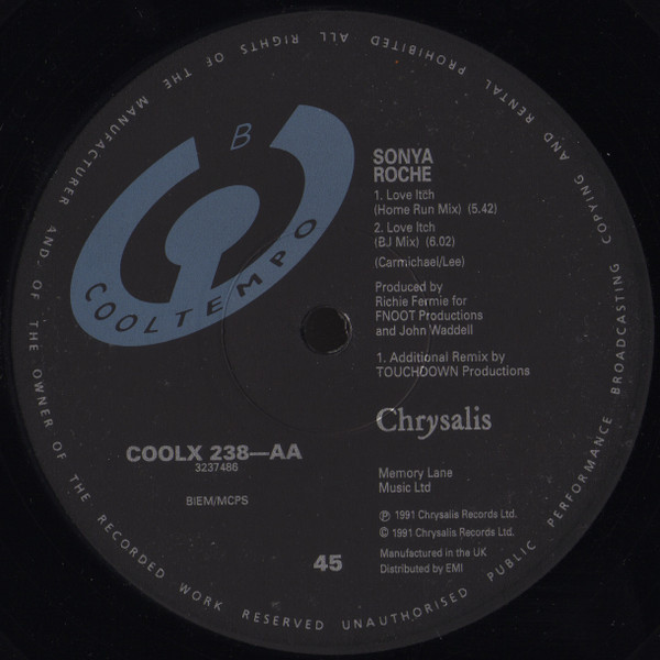 Sonya Roche - Love Itch | Cooltempo (COOLX 238) - 4 Sonya Roche - Love Itch | Cooltempo (COOLX 238) - 4