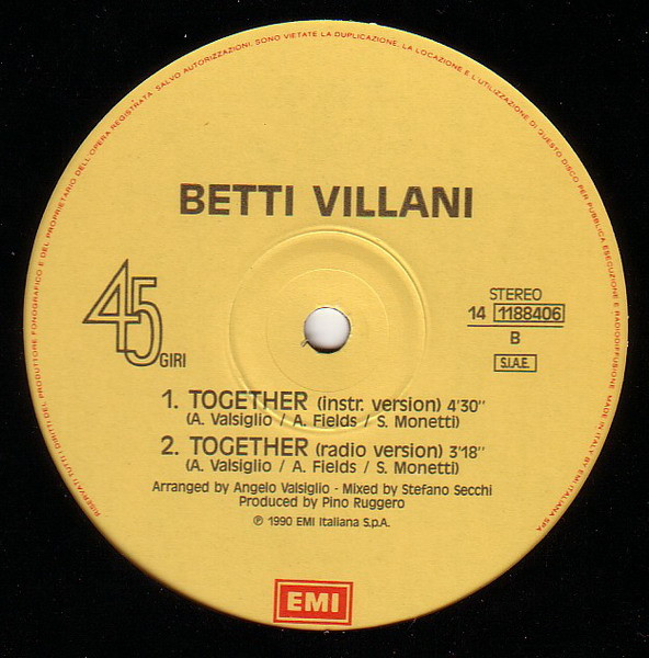 Betti Villani - Together | EMI (14 1188406) - 3 Betti Villani - Together | EMI (14 1188406) - 3
