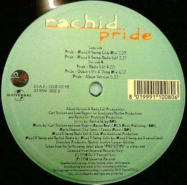 Rachid - Pride | Nitelite The Club Records (CLUB 02-98) - 4 Rachid - Pride | Nitelite The Club Records (CLUB 02-98) - 4