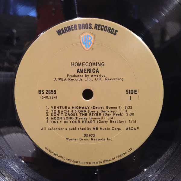America - Homecoming | Warner Bros. Records (BS 2655) - 4 America - Homecoming | Warner Bros. Records (BS 2655) - 4