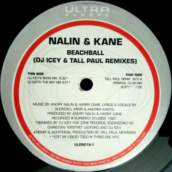 Nalin & Kane - Beachball (DJ Icey & Tall Paul Remixes) | Ultra Europe (ULER 016-1) - 2 Nalin & Kane - Beachball (DJ Icey & Tall Paul Remixes) | Ultra Europe (ULER 016-1) - 2