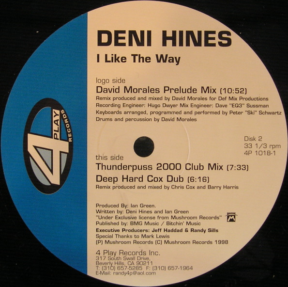 Deni Hines - I Like The Way | 4 Play Records Inc. (4P 1018-1) - 2 Deni Hines - I Like The Way | 4 Play Records Inc. (4P 1018-1) - 2
