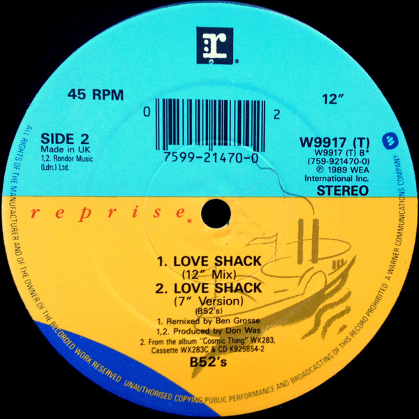 The B-52's - Love Shack | Reprise Records (W9917T) - 4 The B-52's - Love Shack | Reprise Records (W9917T) - 4