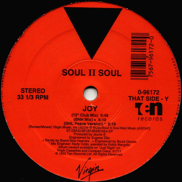 Soul II Soul - Joy | Virgin (0-96172) - 2