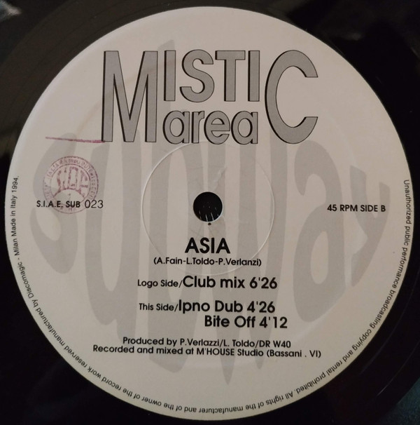 Mistic Area - Asia | Subway Records (SUB 023) - main