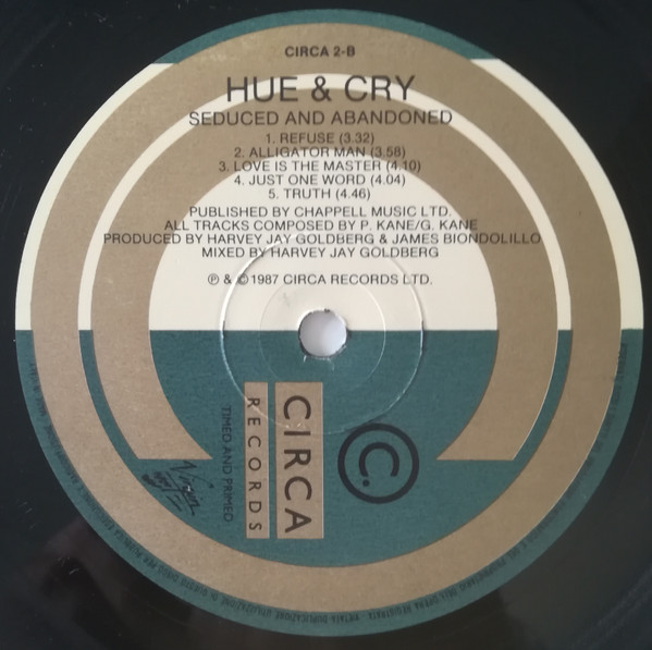 Hue And Cry - Seduced And Abandoned | Circa (CIRCA 2) - 6