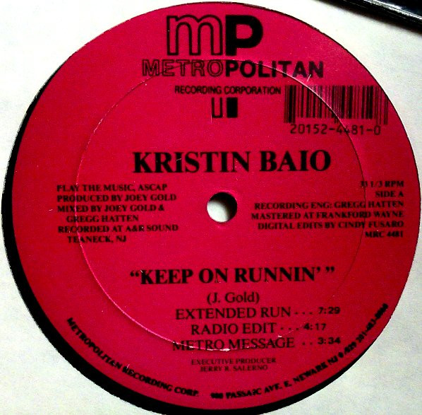 Kristin Baio - Keep On Runnin' | Metropolitan Recording Corporation (MRC 4481)