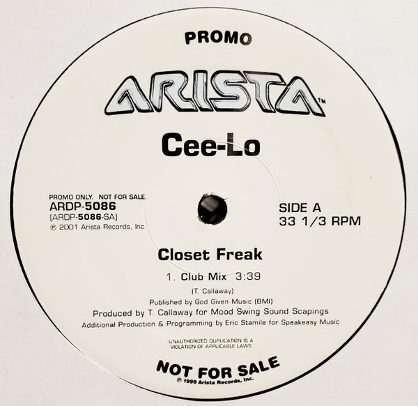 Cee-Lo - Closet Freak | Arista (ARDP-5086) - main Cee-Lo - Closet Freak | Arista (ARDP-5086) - main