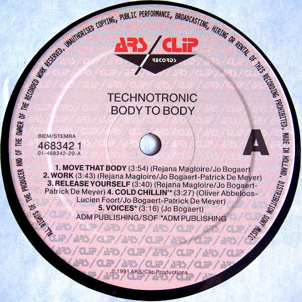 Technotronic - Body To Body | ARS/Clip Records (468342 1) - 3
