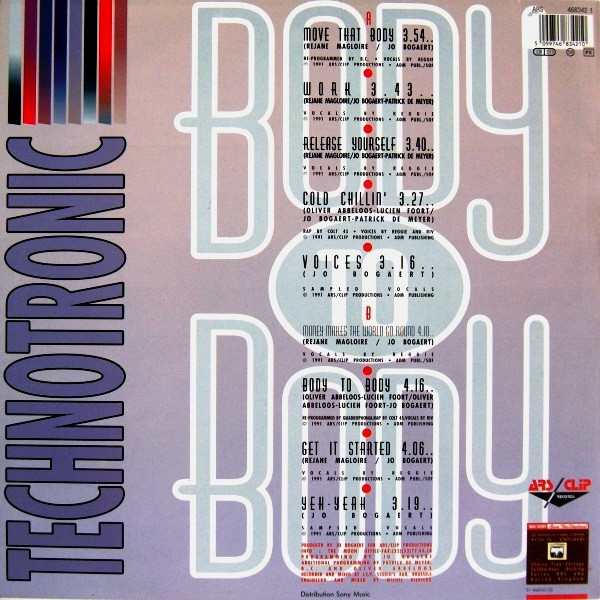Technotronic - Body To Body | ARS/Clip Records (468342 1) - 2