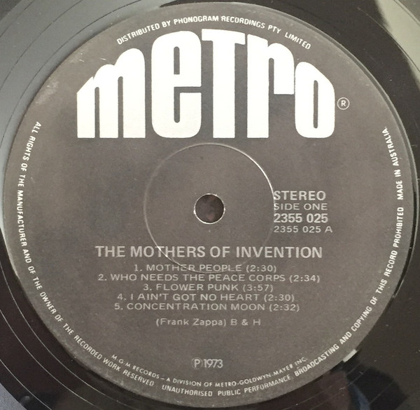 Mothers Of Invention - Mothers Of Invention -LP | Metro Records (2355 025) - 3