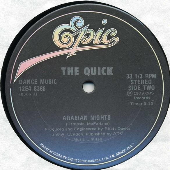 The Quick - Sharks Are Cool, Jets Are Hot / Arabian Nights | Epic (12E4 8386) - 2