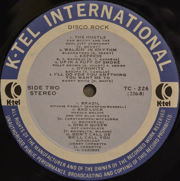 Various - Disco Rock | K-Tel (TC-226) - 4 Various - Disco Rock | K-Tel (TC-226) - 4