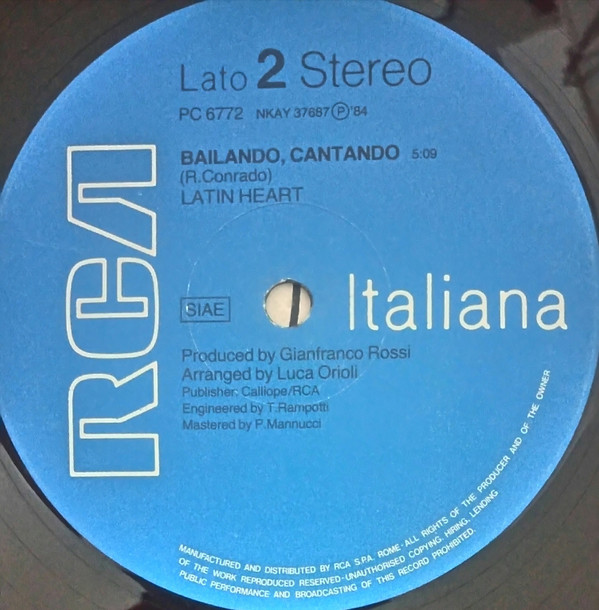 Latin Heart - Super Cha Cha Dance | RCA Italiana (PC 6772) - 4