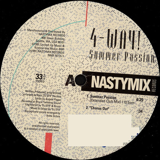 4-Way! - Summer Passion | Nastymix Records (NMR 76115-1) - 2