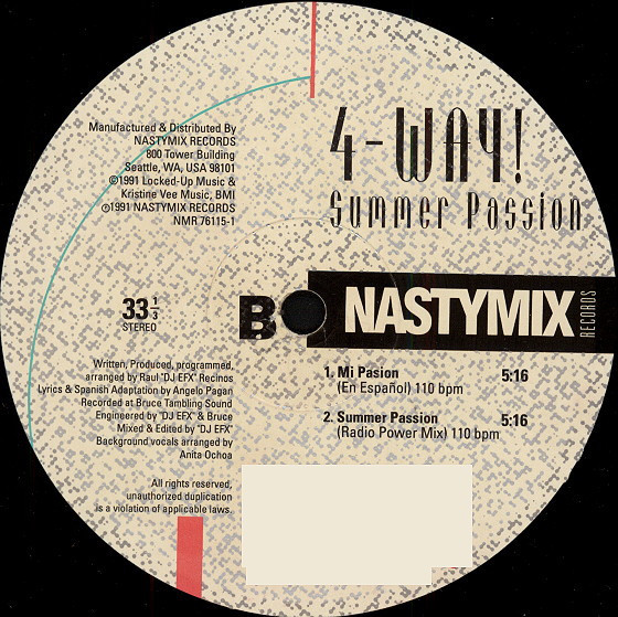 4-Way! - Summer Passion | Nastymix Records (NMR 76115-1) - main