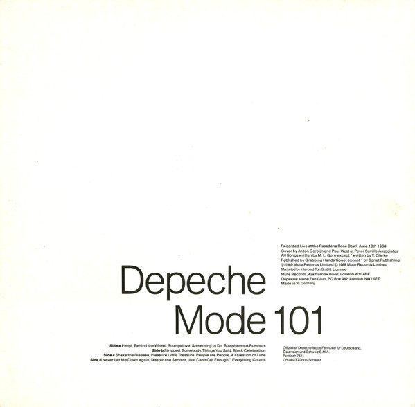 Depeche Mode - 101 | Mute (INT 192.650) - 2