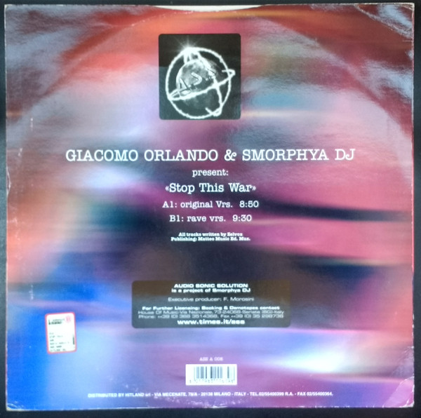 Giacomo Orlando & Smorphya DJ - Stop This War | A.S.S. Records (Audio Sonic Solution Records) (ASS A 008) - 2