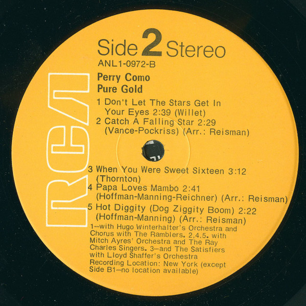 Perry Como - Pure Gold | RCA (ANL1-0972(e)) - 4