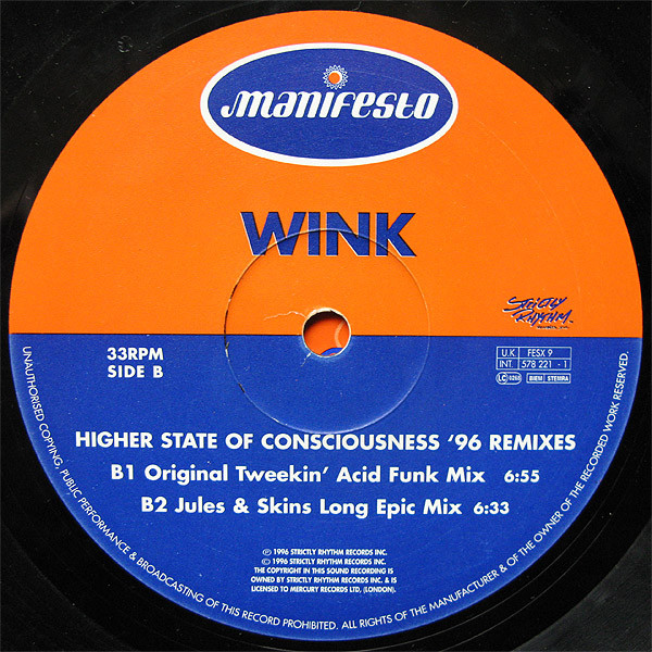 Josh Wink - Higher State Of Consciousness ('96 Remixes) | Manifesto (FESX 9) - 4 Josh Wink - Higher State Of Consciousness ('96 Remixes) | Manifesto (FESX 9) - 4