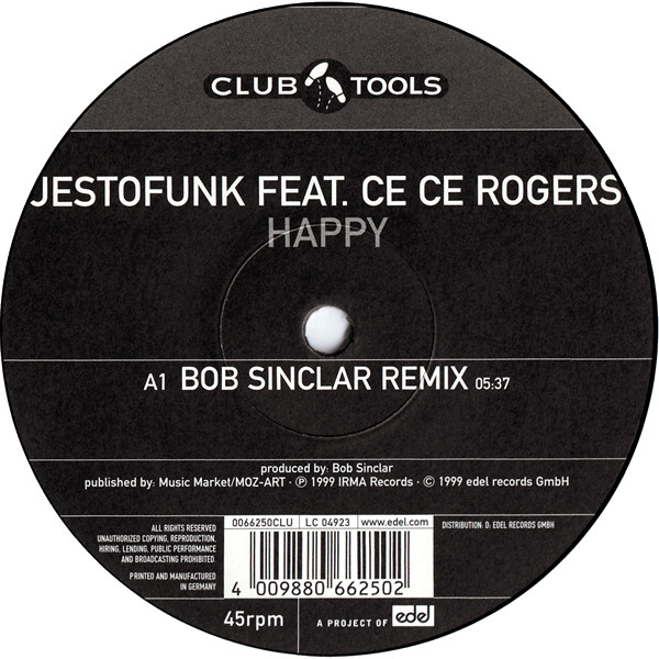 Jestofunk Feat. Ce Ce Rogers - Happy | Club Tools (0066250CLU) - 2 Jestofunk Feat. Ce Ce Rogers - Happy | Club Tools (0066250CLU) - 2