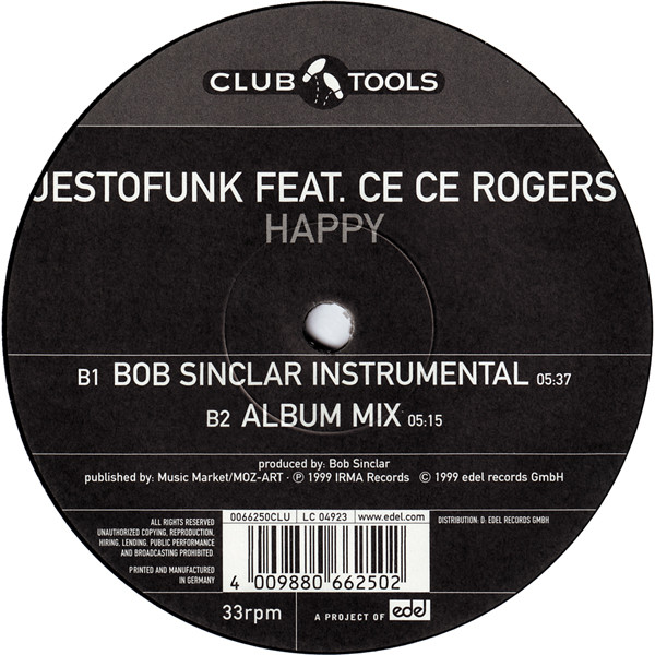 Jestofunk Feat. Ce Ce Rogers - Happy | Club Tools (0066250CLU) - 3 Jestofunk Feat. Ce Ce Rogers - Happy | Club Tools (0066250CLU) - 3
