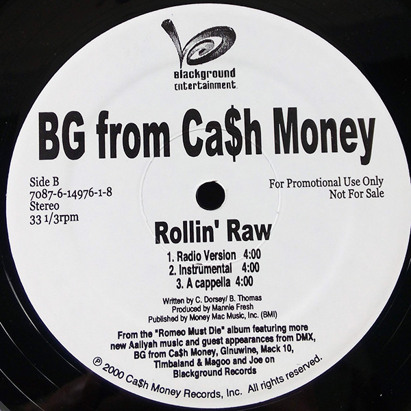B.G. - Rollin' Raw | Blackground Entertainment (7087 6 14976 1 8) - 4