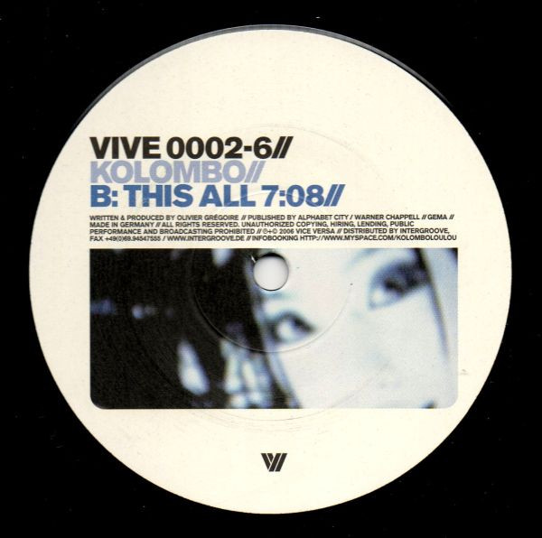 Kolombo - All This & This All | Vice Versa Recordings (vive0002-6) - 2