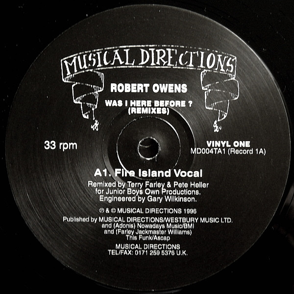 Robert Owens - Was I Here Before? (Remixes) | Musical Directions (MD004T) - 3 Robert Owens - Was I Here Before? (Remixes) | Musical Directions (MD004T) - 3