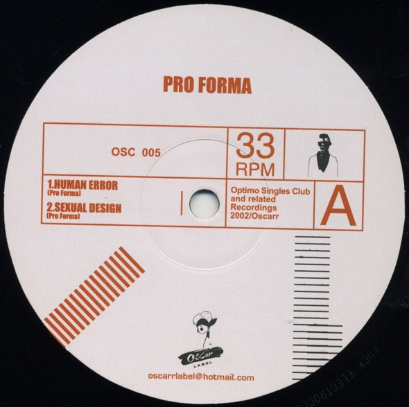 Pro Forma - Untitled | Optimo Singles Club and Related Recordings (OSC 005) - 2