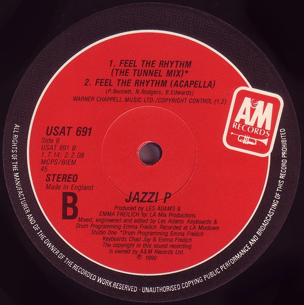 Jazzi P - Feel The Rhythm | A&M Records (USAT 691) - 4 Jazzi P - Feel The Rhythm | A&M Records (USAT 691) - 4