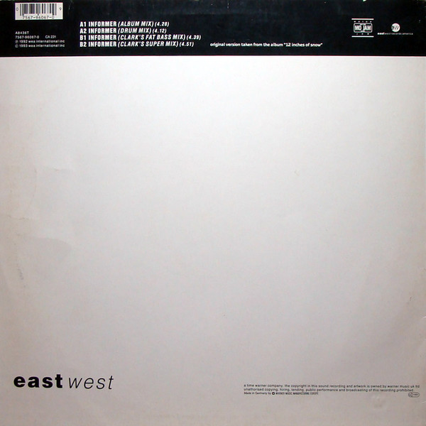 Snow - Informer | EastWest Records America (7567-96067-0) - 2 Snow - Informer | EastWest Records America (7567-96067-0) - 2