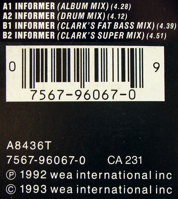Snow - Informer | EastWest Records America (7567-96067-0) - 5 Snow - Informer | EastWest Records America (7567-96067-0) - 5
