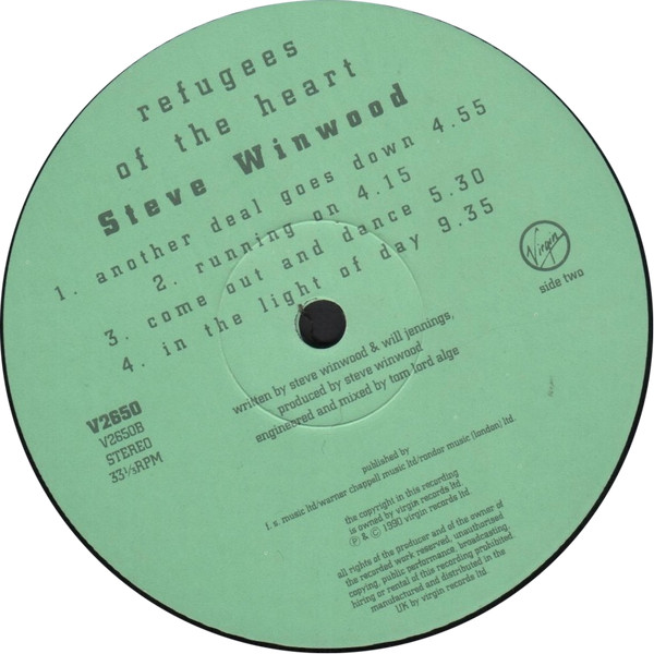 Steve Winwood - Refugees Of The Heart | Virgin (V 2650) - 7