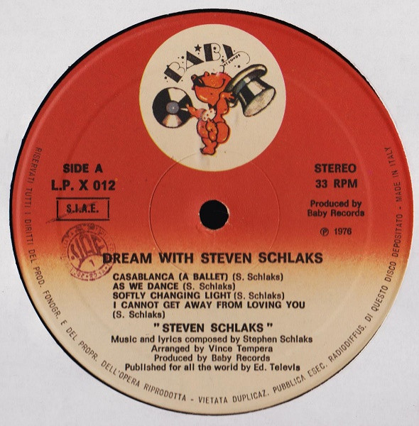 Stephen Schlaks - Dream With Steven Schlaks | Baby Records (LP. X 012) - 4