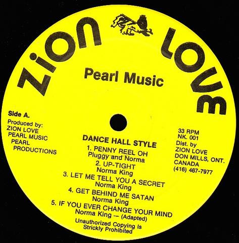 Norma King / Pluggy Satchmo - Dance Hall Style | Zion Love (NK. 001) - 3