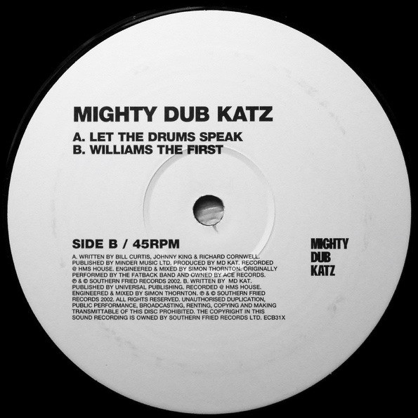 Mighty Dub Katz - Let The Drums Speak | Southern Fried Records (ECB31X) - 3 Mighty Dub Katz - Let The Drums Speak | Southern Fried Records (ECB31X) - 3