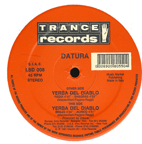 Datura - Yerba Del Diablo | Trance Records (LSD 008) - 3 Datura - Yerba Del Diablo | Trance Records (LSD 008) - 3