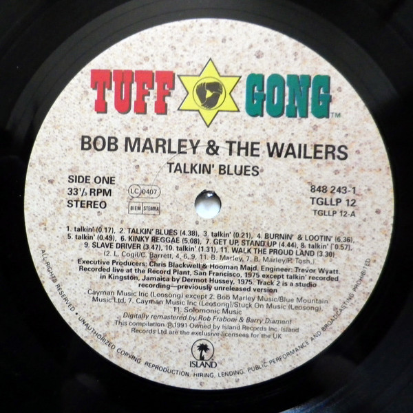 Bob Marley & The Wailers - Talkin' Blues | Tuff Gong (TGLLP 12) - 3