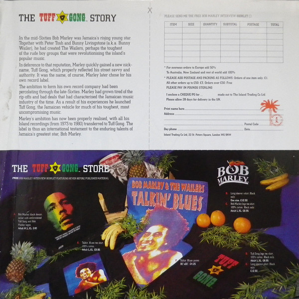 Bob Marley & The Wailers - Talkin' Blues | Tuff Gong (TGLLP 12) - 5