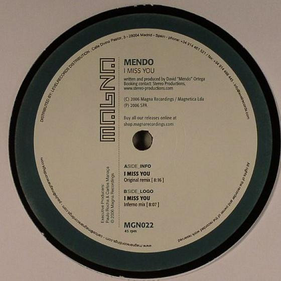 Mendo - I Miss You | Magna Recordings (MGN022) - 2