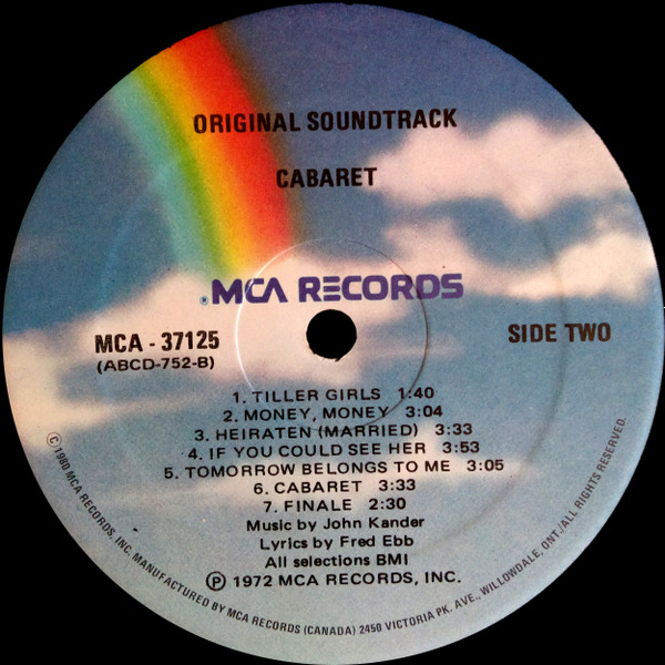 Various - Cabaret - Original Soundtrack Recording | MCA Records (MCA 37125) - 4 Various - Cabaret - Original Soundtrack Recording | MCA Records (MCA 37125) - 4