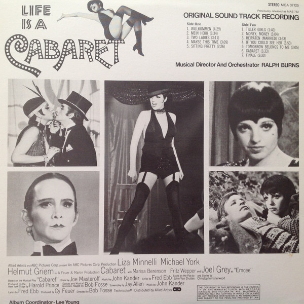 Various - Cabaret - Original Soundtrack Recording | MCA Records (MCA 37125) - 2 Various - Cabaret - Original Soundtrack Recording | MCA Records (MCA 37125) - 2