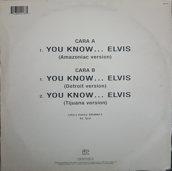 Edwin Delgado - You Know...I Like Elvis | Virgin Club Spain (8944176) - 3