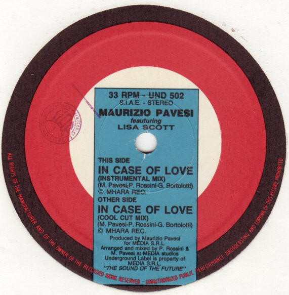 Maurizio Pavesi Featuring Lisa Scott - In Case Of Love | Underground (UND 502) - main Maurizio Pavesi Featuring Lisa Scott - In Case Of Love | Underground (UND 502) - main