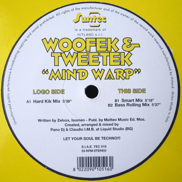 Woofek & Tweetek - Mind Warp | Suntec (TEC 016) - main Woofek & Tweetek - Mind Warp | Suntec (TEC 016) - main