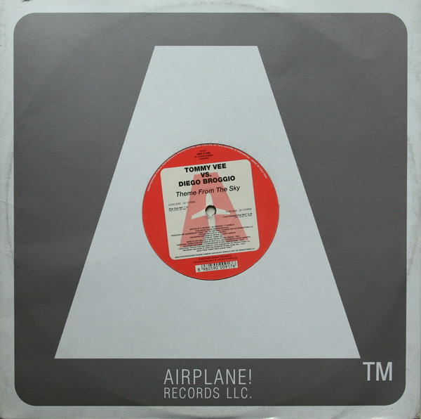 Tommy Vee vs. Diego Broggio - Theme From The Sky | Airplane! Records (ARP 21165) - main Tommy Vee vs. Diego Broggio - Theme From The Sky | Airplane! Records (ARP 21165) - main