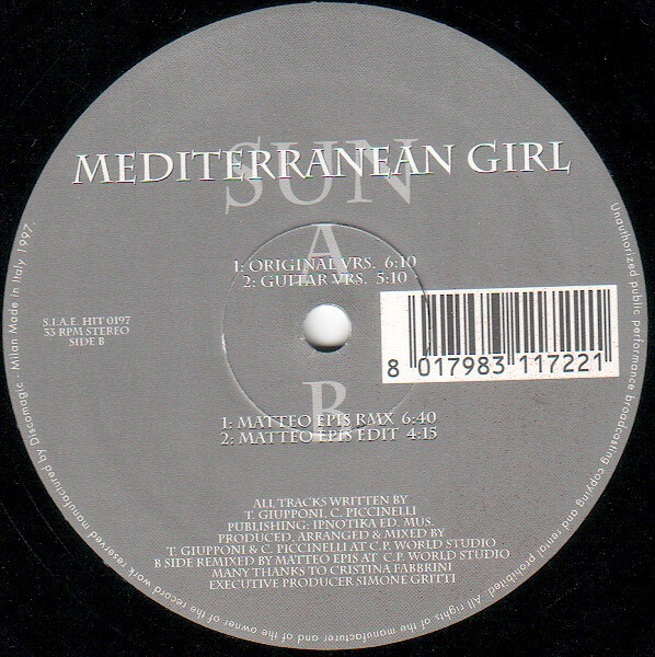 Mediterranean Girl - Sun | Hitland (HIT 0197) - 2