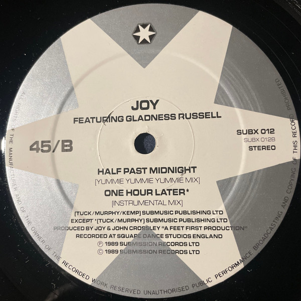 Joy Featuring Gladness Russell - Half Past Midnight | Submission (SUBX 012) - 3